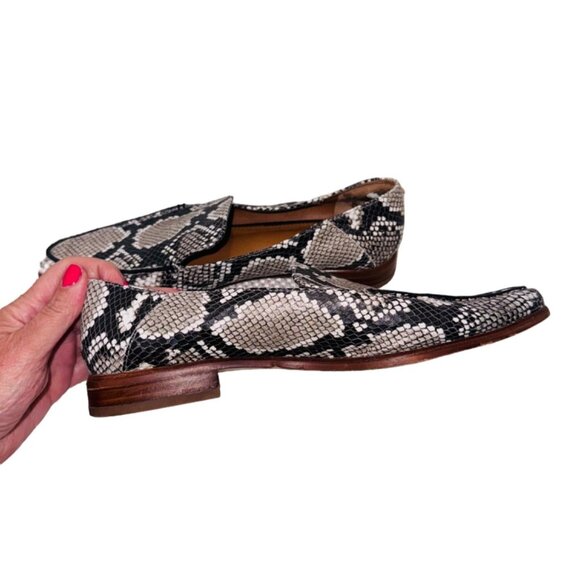 Franco Sarto Womens Snakeskin Print Loafers 7.5 City Quiet Luxury Office Wear - Picture 11 of 11